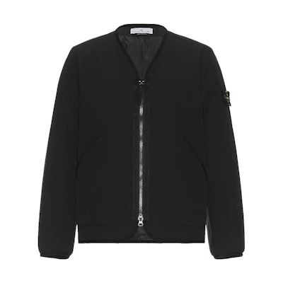 Stone Island Full Zip V-Neck Long Sleeve Jacket - Black 791541127-V0029