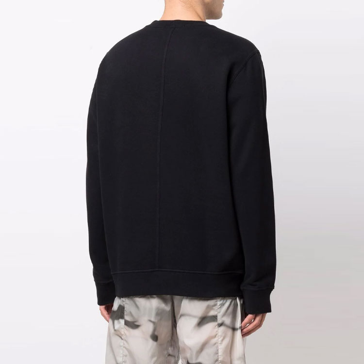 Details for STONE ISLAND FW21 Sweatshirt Hitam Crewneck dengan Patch Lengan dan Poket. 751560419-V0029