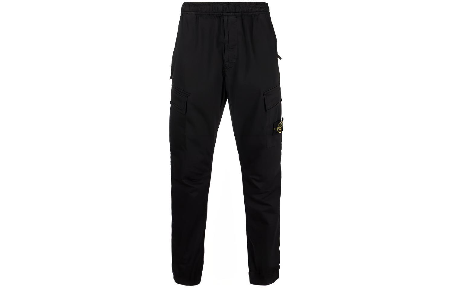 Stone Island FW21  Black Knit Jogger Pants with Pocket Detailing. 751531314-V0029