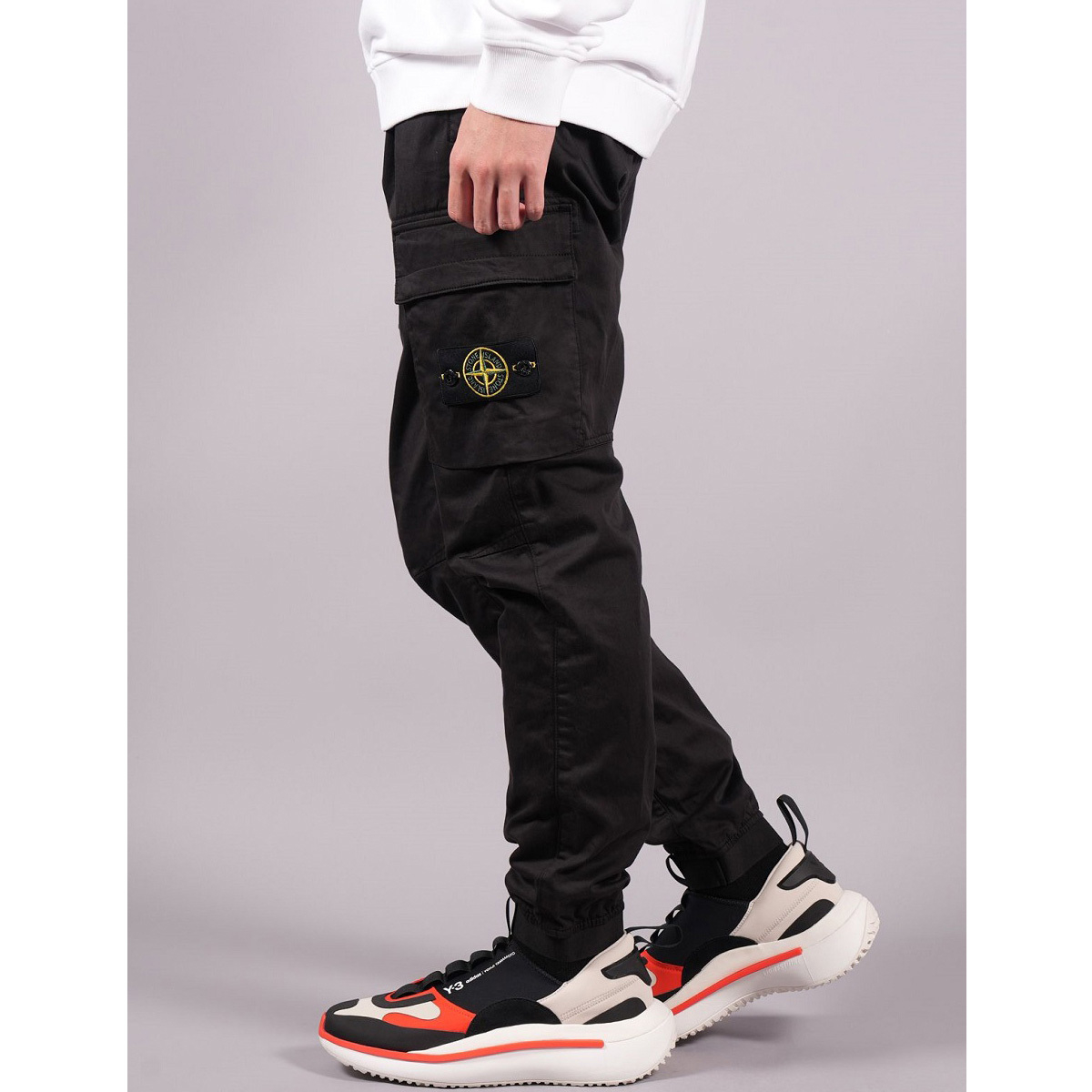 Details for Pantalones Jogger de Punto Negro Stone Island FW21 con Detalles de Bolsillo. 751531314-V0029