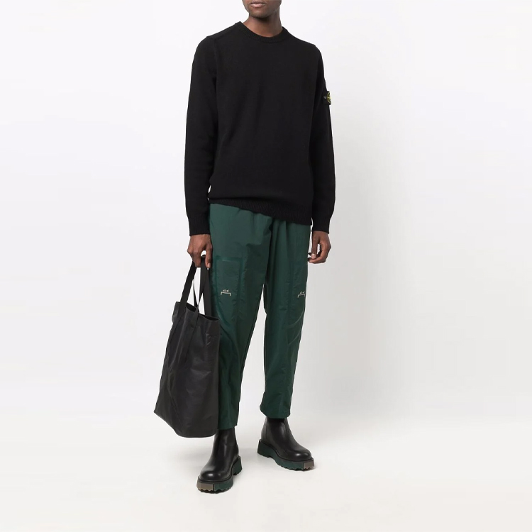 STONE ISLAND FW21  Black Wool Sweater Crewneck Long Sleeve Knitwear. 7515535A3-V0029 圖 3