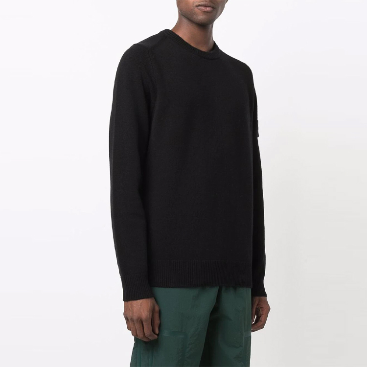 STONE ISLAND FW21  Black Wool Sweater Crewneck Long Sleeve Knitwear. 7515535A3-V0029 圖 4