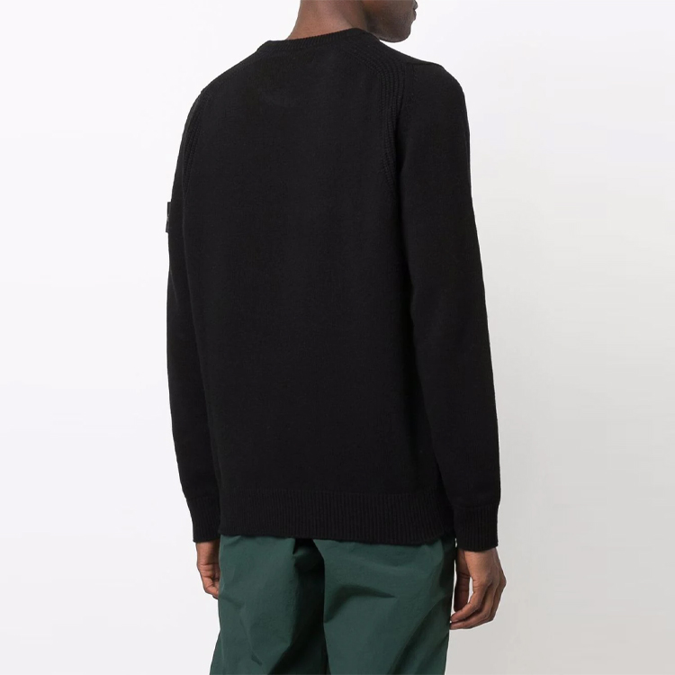 STONE ISLAND FW21  Black Wool Sweater Crewneck Long Sleeve Knitwear. 7515535A3-V0029 圖 5