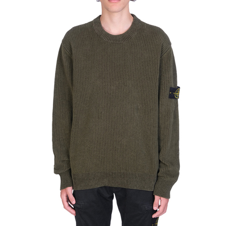 STONE ISLAND FW21  Crewneck Pullover Sweater Military Green 7515555A5-V0055 圖 4