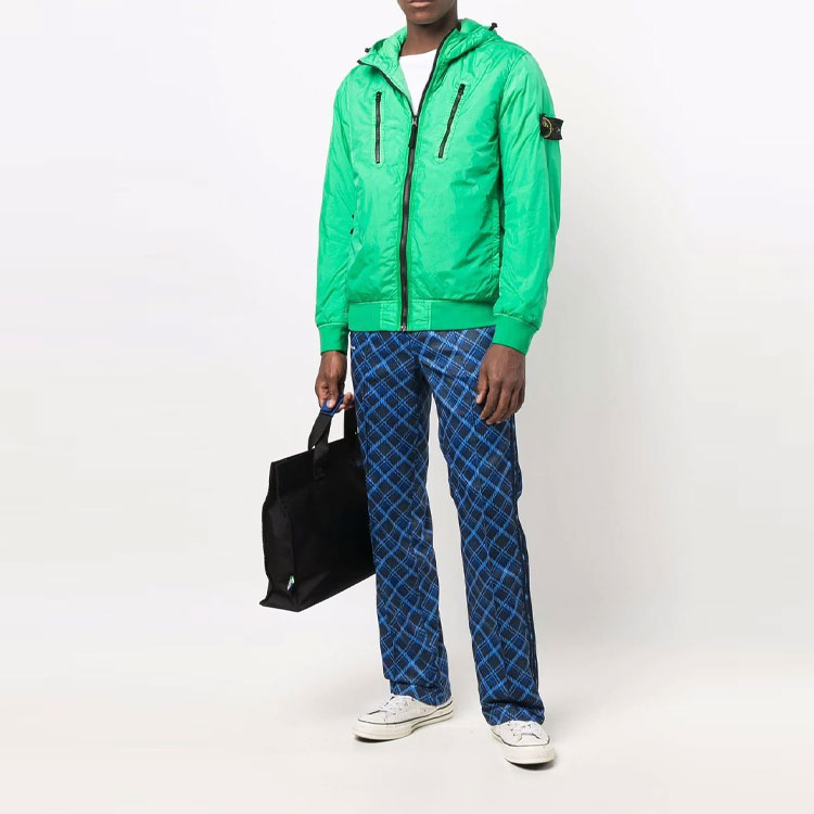 STONE ISLAND FW21  Green Logo Patch Zip-Up Hooded Jacket. 751542223-V0050 圖 3