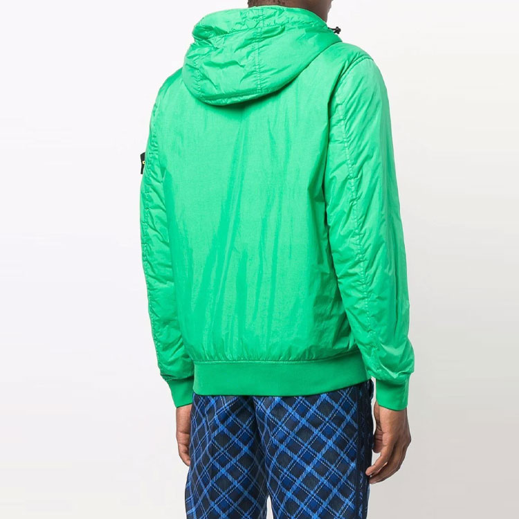 STONE ISLAND FW21  Green Logo Patch Zip-Up Hooded Jacket. 751542223-V0050 圖 4