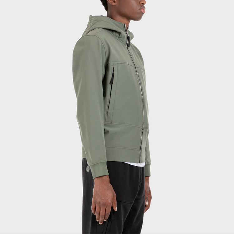 Sizing STONE ISLAND FW21 Jaket Hoodie Zip-Up Logo Patch Hijau. 7515Q0122-V0055