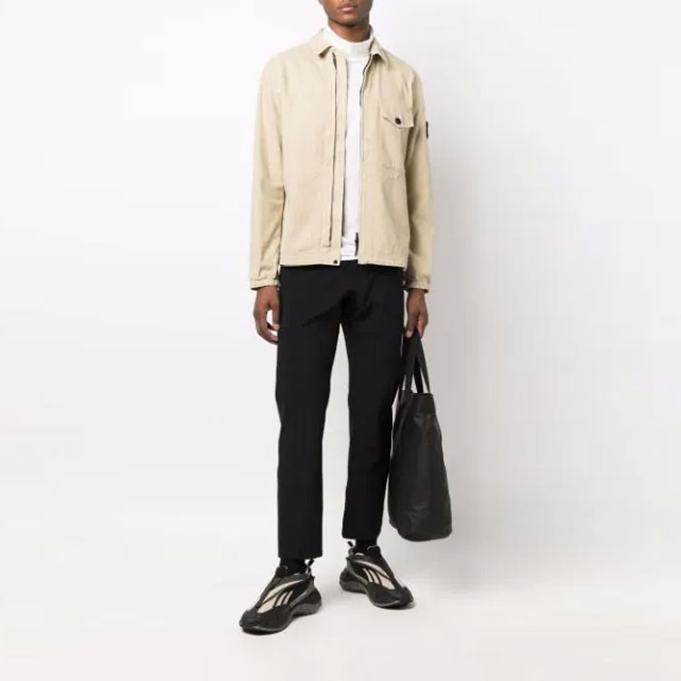 STONE ISLAND FW21  Light Yellow Logo Pocket Collared Casual Jacket 751510704-V0091 圖 4