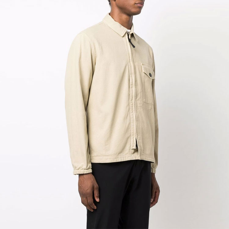 STONE ISLAND FW21  Light Yellow Logo Pocket Collared Casual Jacket 751510704-V0091 圖 5