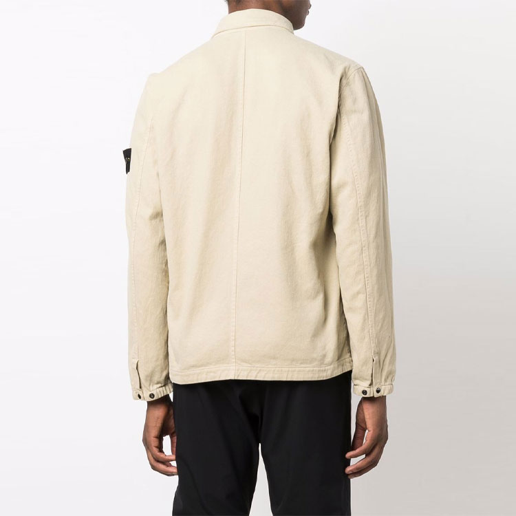 STONE ISLAND FW21  Light Yellow Logo Pocket Collared Casual Jacket 751510704-V0091 圖 6