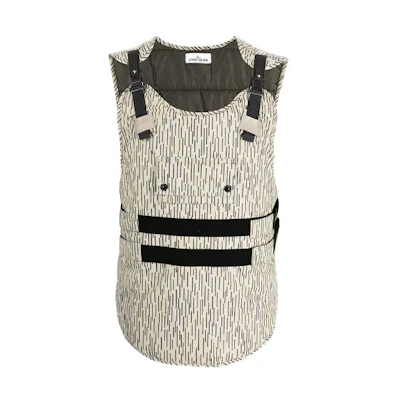 STONE ISLAND FW21 Abstract Print Flap Vest Menswear Off-White. 7515904E1-V0091