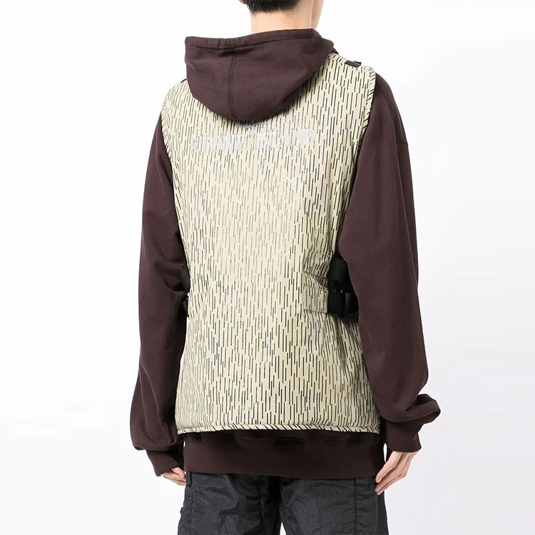 Purchase STONE ISLAND 秋冬21抽象印花翻盖马甲 男装米白色 7515904E1-V0091