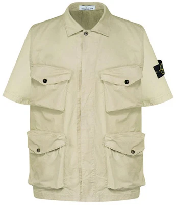 STONE ISLAND FW21 米色多口袋短袖襯衫 男款 751510210-V0091 Order STONE ISLAND FW21 米色多口袋短袖襯衫 男款 751510210-V0091