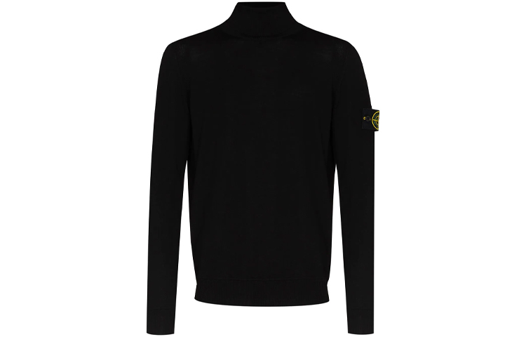Stone Island FW21 Black Wool Pullover Sweater for Men. 7515527C4-V0029 圖 2