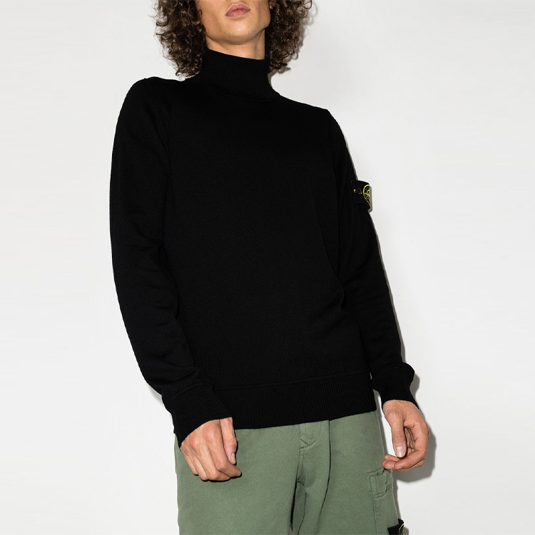 Stone Island FW21 Black Wool Pullover Sweater for Men. 7515527C4-V0029 圖 3