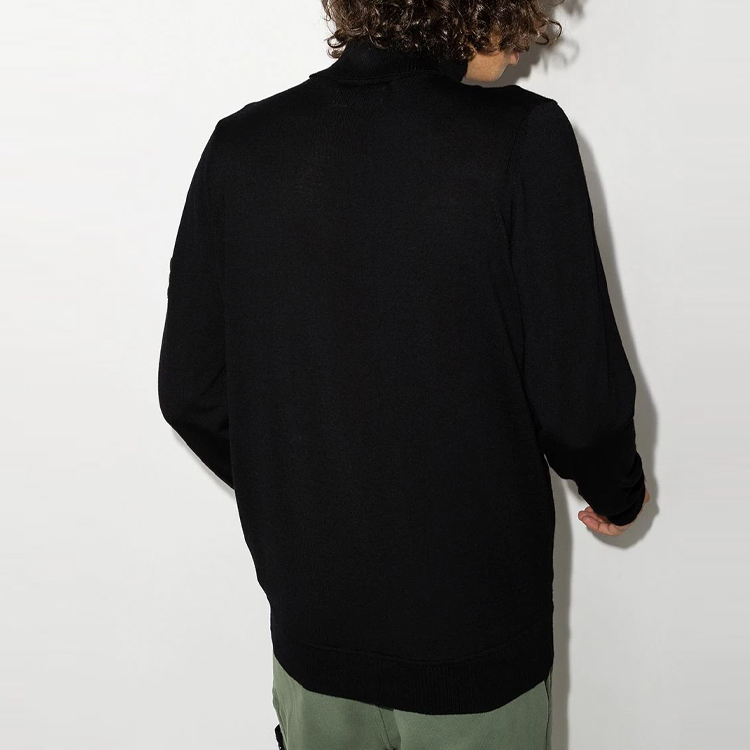 Stone Island FW21 Black Wool Pullover Sweater for Men. 7515527C4-V0029 圖 4