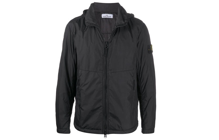 Stone Island FW21 Black Zip-Up Hoodie Jacket 731540523-V0029