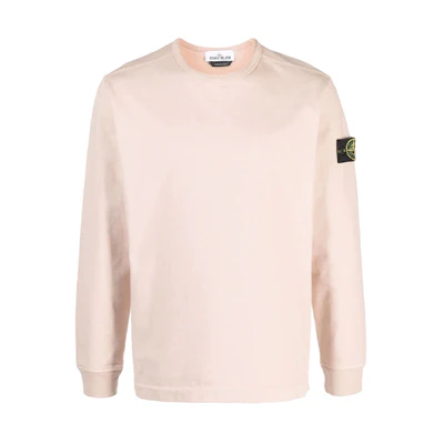 STONE ISLAND FW21 Compass Badge Crewneck Long Sleeve Tee Men’s Light Pink 751564450-V0082