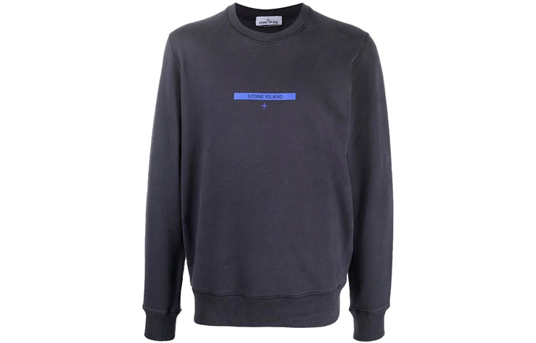 Stone Island FW21 Compass Logo Crewneck Sweatshirt Men’s Blue 751563085-V0026