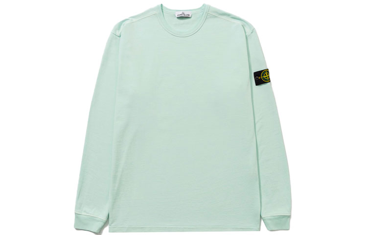 Stone Island FW21 Compass Logo Crewneck Sweatshirt Men’s Light Green 751564450-V0052