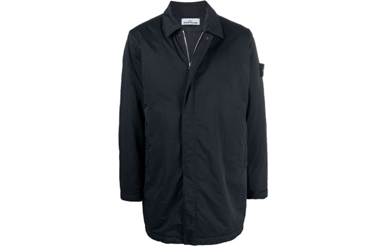 Stone Island FW21 Compass Logo Patch Long Sleeve Jacket Black 751544346-V0020