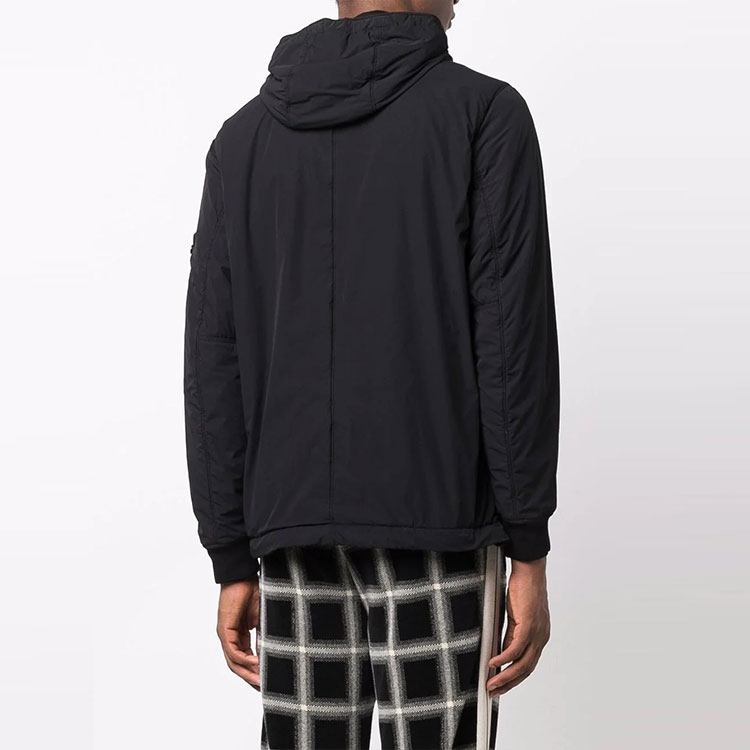 Shop Stone Island FW21 罗盘标志黑色军装夹克外套 751543032-V0029