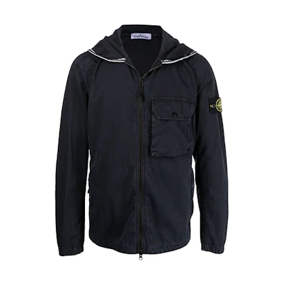 Stone Island FW21 Compass Patch Zip Hoodie Jacket Black 7515114WN-V0120