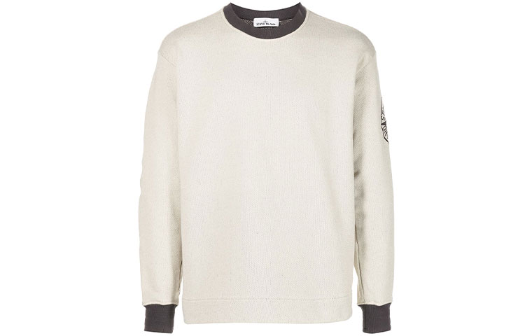 Stone Island FW21 Contrast Edge Patch Sweatshirt Men’s Off-White 751561237-V0026