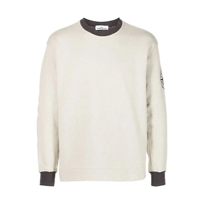 Stone Island FW21 Contrast Edge Patch Sweatshirt Men’s Off-White 751561237-V0026