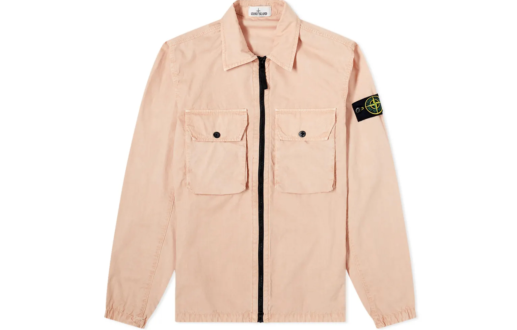 Stone Island FW21 Coral Zip-Up Jacket with Flap Pockets for Men 7515113WN-V0182