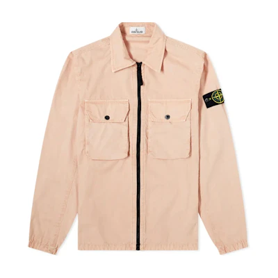 Stone Island FW21 Coral Zip-Up Jacket with Flap Pockets for Men 7515113WN-V0182