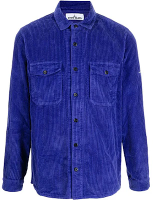 STONE ISLAND FW21 燈芯絨長袖襯衫 藍色 男士 751512111-V0043 Buy STONE ISLAND FW21 燈芯絨長袖襯衫 藍色 男士 751512111-V0043