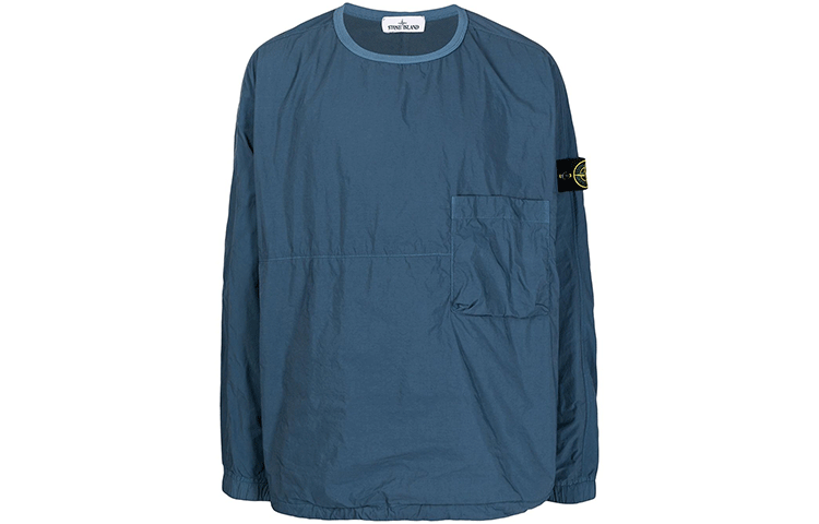 Stone Island FW21 Crewneck Pullover Sweatshirt Blue Long Sleeve 751510303-V0023