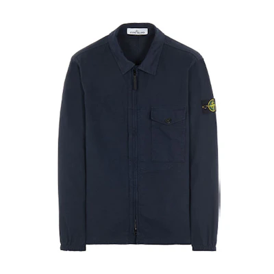 STONE ISLAND FW21 Dark Night Blue Casual Logo Pocket Collar Jacket Men 751510704-V0020