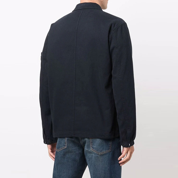 STONE ISLAND FW21 Dark Night Blue Casual Logo Pocket Collar Jacket Men 751510704-V0020 圖 6