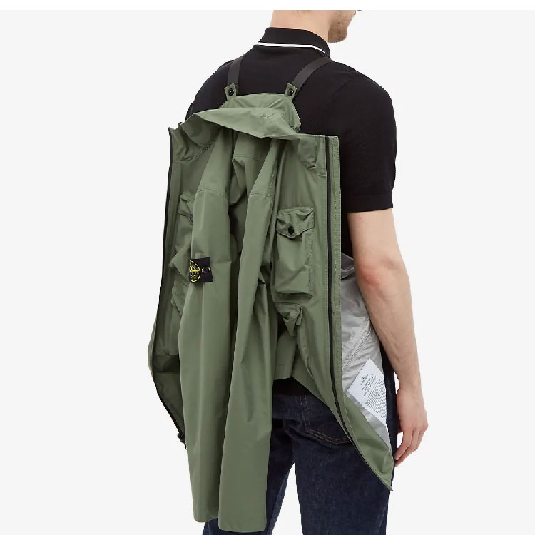 Details for STONE ISLAND FW21 GORE-TEX Green Ripstop Packable Jacket 751540430-V0055