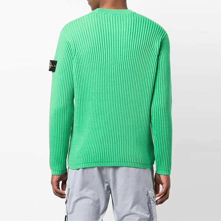 STONE ISLAND FW21 Green Wool Sweater with Logo Patch for Men. 7515517C2-V0050 圖 5