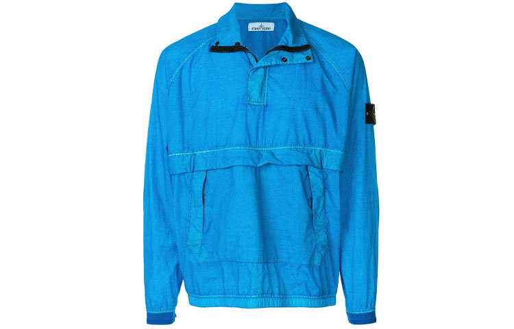Stone Island FW21 Lightweight Pullover Jacket Men’s Blue 681544535-V0023