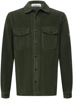 STONE ISLAND FW21 Logo Cotton Pocket Long Sleeve Shirt Military Green Men 751512111-V0055 Buy STONE ISLAND FW21 Logo Cotton Pocket Long Sleeve Shirt Military Green Men 751512111-V0055