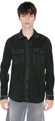 STONE ISLAND FW21 Logo Cotton Pocket Long Sleeve Shirt Military Green Men 751512111-V0055 Details for STONE ISLAND FW21 Logo Cotton Pocket Long Sleeve Shirt Military Green Men 751512111-V0055