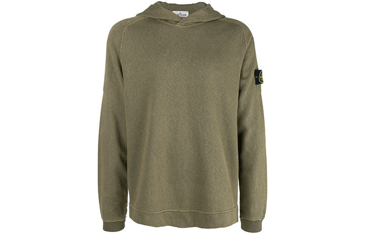 Stone Island FW21 Logo Hoodie Green Long Sleeve MO691561961-V0158