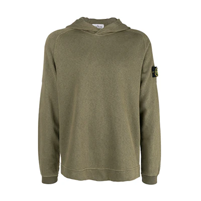 Stone Island FW21 Logo Hoodie Green Long Sleeve MO691561961-V0158