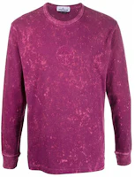 Stone Island FW21 Logo Paint Effect Pullover Sweatshirt Purple - 751520245-V0045 Stone Island FW21 Logo Paint Effect Pullover Sweatshirt Purple - 751520245-V0045