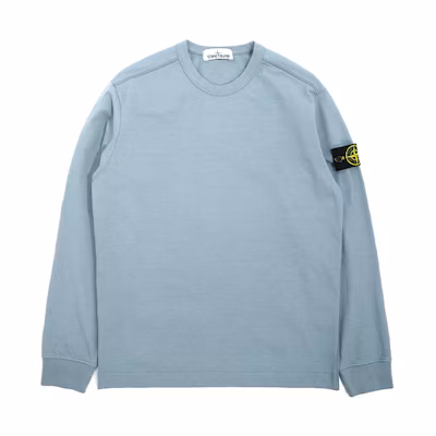STONE ISLAND FW21 Logo Patch Cotton Sweatshirt Men’s Blue 741564450-V0046