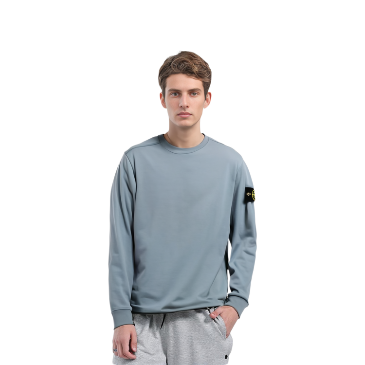 Lookbook STONE ISLAND FW21 標誌補丁純棉衛衣 男款 藍色 741564450-V0046