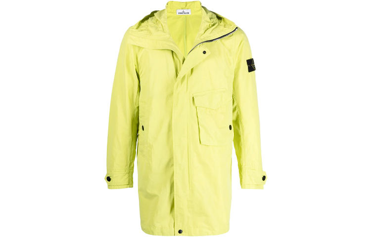 Order STONE ISLAND FW21 Chaqueta Parka con Capucha Logo Hombre Amarilla. 741570222-V0051