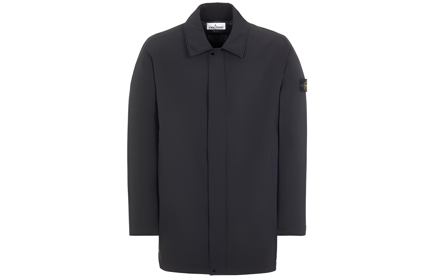 Stone Island FW21 Logo Patch Long Sleeve Jacket Black 751541327-V0029