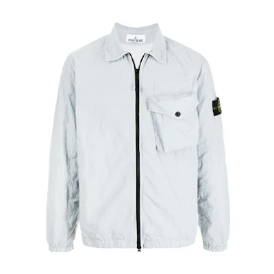 Stone Island FW21 Logo Patch Long Sleeve Jacket Men’s Gray 751511803-V0061