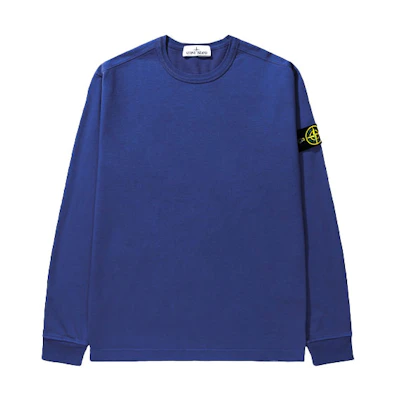 Stone Island FW21 Logo Patch Long Sleeve Sweatshirt Blue 741564450-V0043
