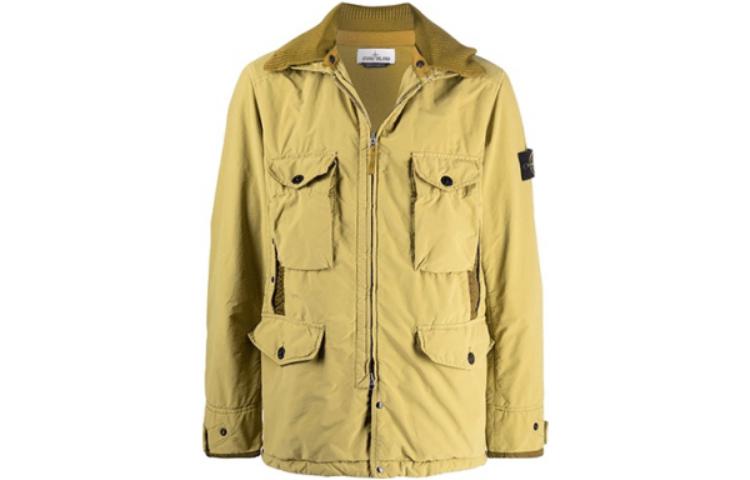 Stone Island FW21 Logo Patch Multi-Pocket Jacket Yellow Men’s 751541031-V0098